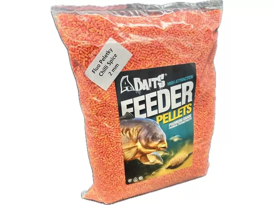 ABAITS - FLUO Feeder peletky CHILLI SPICE 2mm 1kg