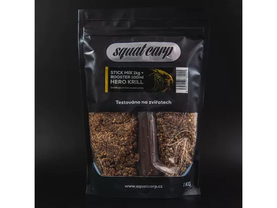 SQUAT CARP - Stick mix Hero Krill 1kg + booster 100ml